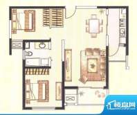 印象春城B1户型图 2面积:90.78平米