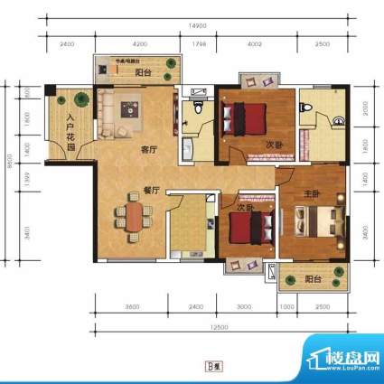 龙华世纪城13#BB 3室面积:0.00m平米