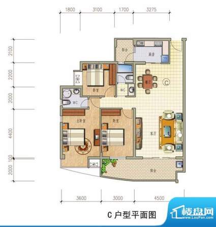 紫瑞华庭C户型 3室2面积:0.00m平米