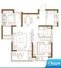 君悦湾C2 2室2厅1卫面积:86.55平米