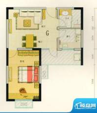 华侨广场G户型 1室1面积:68.90平米