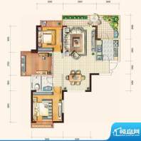 建业领翔3#A3户型 3面积:98.00平米