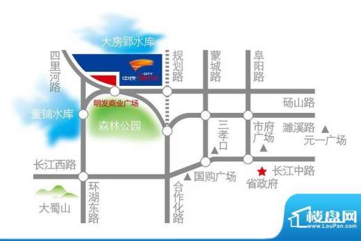 中国铁建国际城瑞园交通图