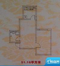 东升苑51.16平方米 面积:51.16m平米