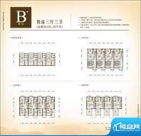 黄山桃花源B联排户型面积:165.59平米