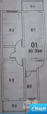 亚威古城天街7号楼0面积:83.33m平米