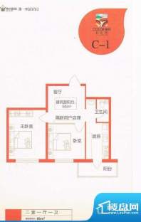 彩虹湾65平方米 2室面积:65.00m平米