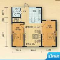 丽水蓝天 一单元二号面积:116.44m平米