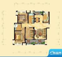 蓝光名仕公馆B2户型面积:132.00m平米