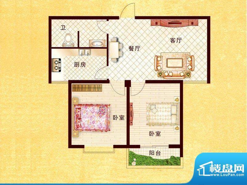 中成九都名郡C1户型面积:93.25m平米