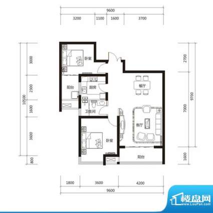 泉舜财富中心6期7户面积:96.00m平米