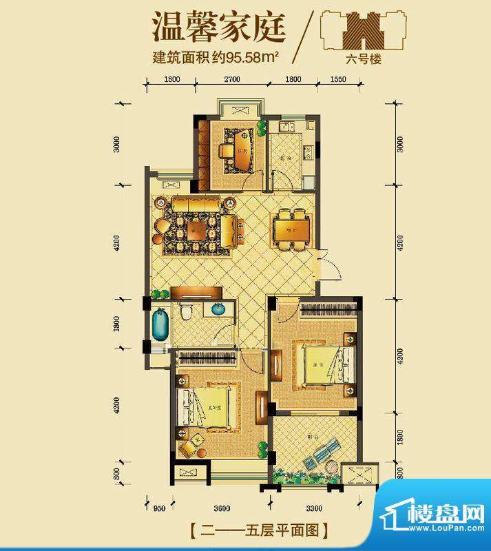 濮院佳源中心广场6号面积:95.58m平米