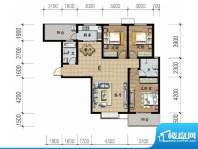 致晟东郡E户型 3室2面积:128.86m平米