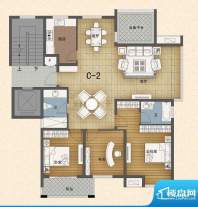 弘信观湖Ｃ-２户型图面积:131.09m平米