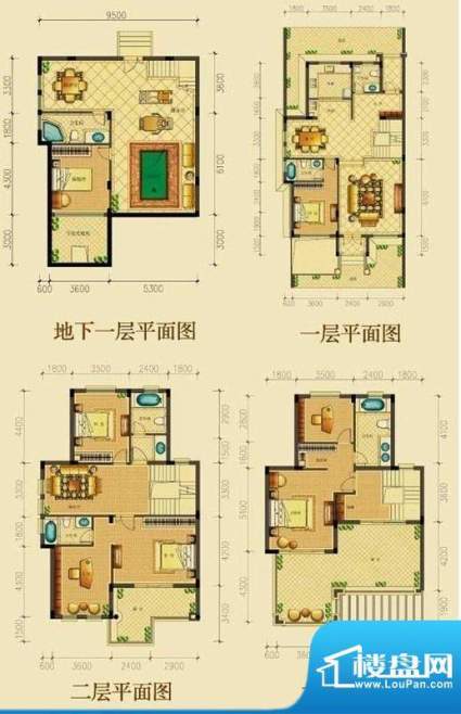 佳源都市联排别墅 5面积:350.00m平米