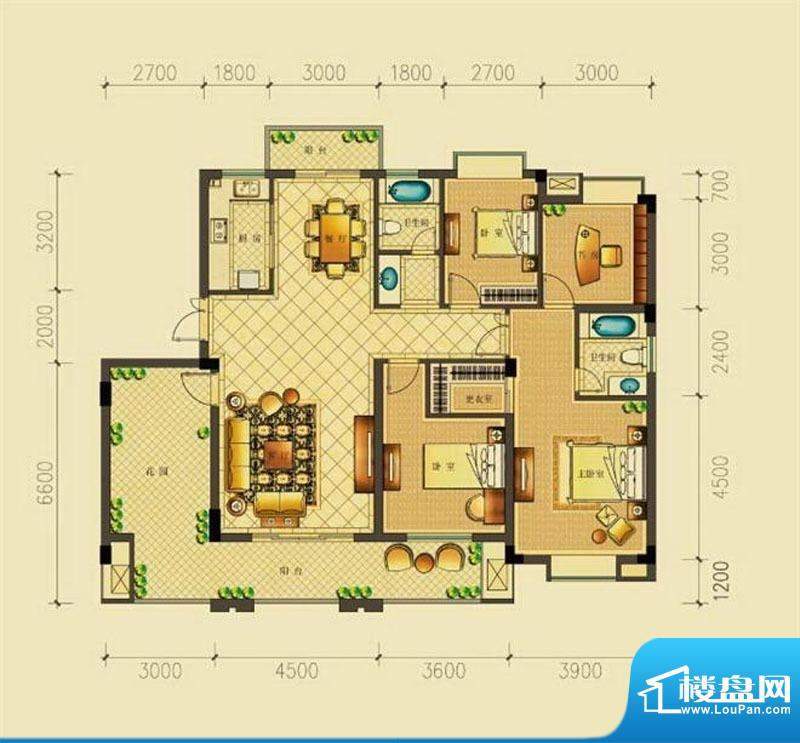 佳源都市WD10户型 4面积:160.00m平米