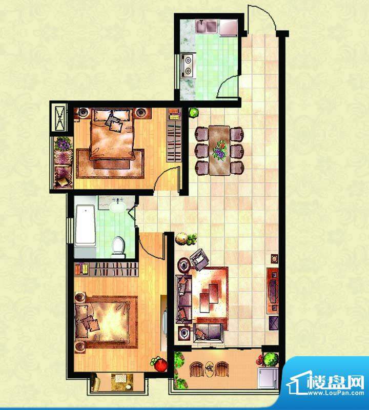 千里壹家园2#楼户型面积:94.90m平米
