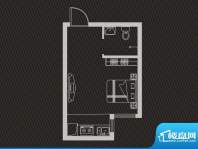 衡达地标C3户型 1室面积:31.00m平米
