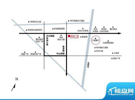 中润瑞安广场交通图