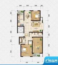 盛和观邸A户型 3室2面积:156.73平米