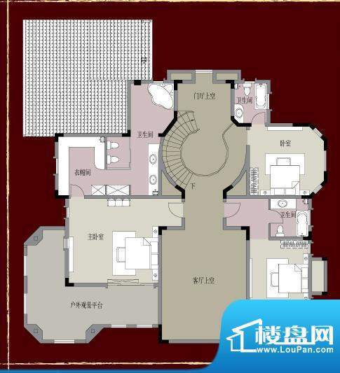 海墅云月445户型二层面积:161.00平米