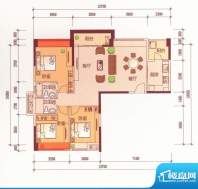 新世纪宜居A1户型3房面积:125.30平米