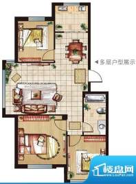 颐景园D户型图 3室2面积:92.00平米