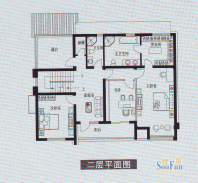 未名园51#独栋别墅D面积:351.59平米