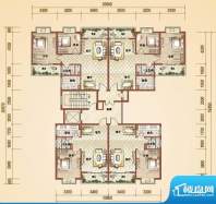 万和丽园颐和阁户型面积:57.60平米