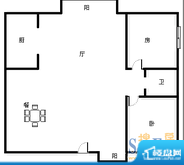 宝泰温泉花园 2室 户面积:91.00平米