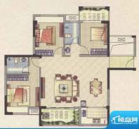 祥云豪庭5#A户型3室面积:108.79m平米