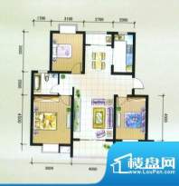 香阁里拉花园G1户型面积:109.37m平米