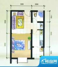 香阁里拉花园H2户型面积:45.18m平米