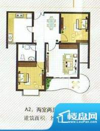 忠达玉兰国际A2户型面积:88.00m平米