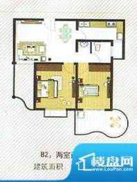 忠达玉兰国际B2户型面积:79.44m平米