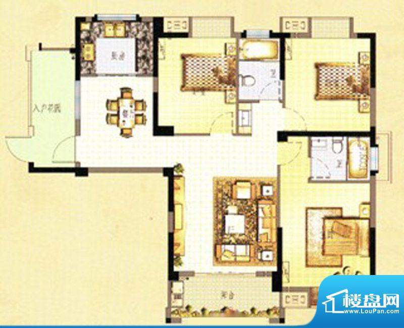 万春中央公馆8栋2单面积:122.00m平米