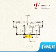 姑苏世家F 2室2厅1卫面积:87.00平米