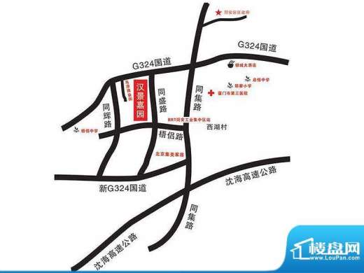 汉景嘉园交通图