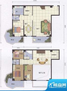 丽江明珠B区03户型面积:141.00m平米