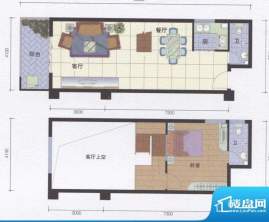 丽江明珠B区04户型面积:63.00m平米