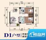 椰林山庄D1户型 2室面积:76.13平米