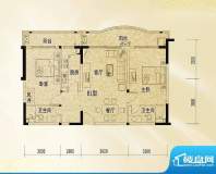 和丰丽景B1户型图 2面积:103.56平米