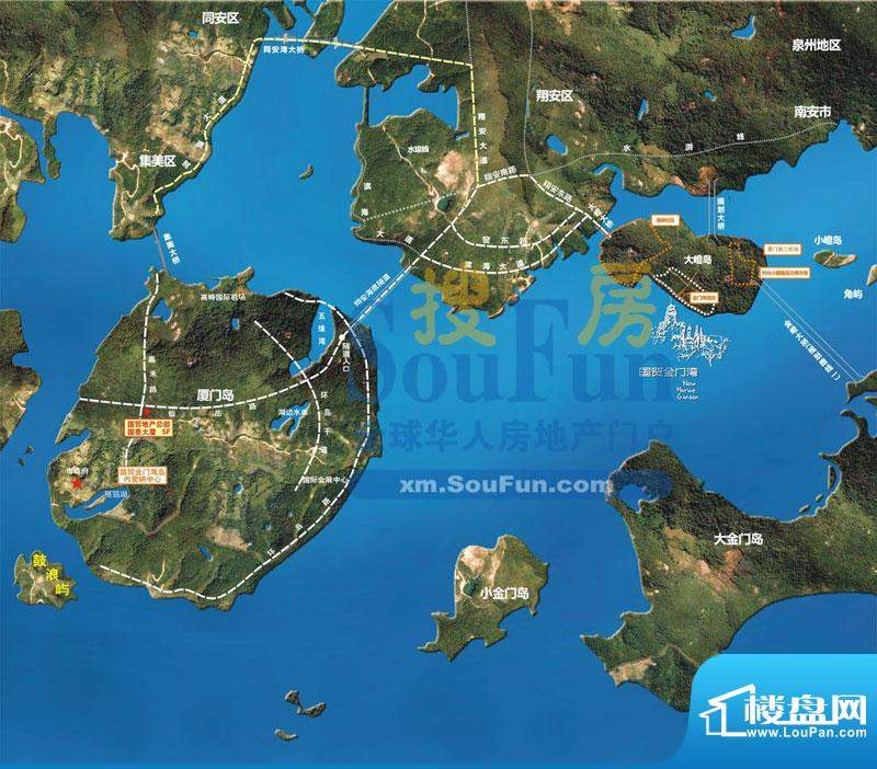 国贸金门湾交通图