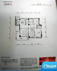 东方康桥7#02单元4室面积:144.00m平米