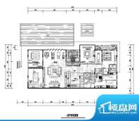 居礼润园1层平面 3室面积:0.00平米