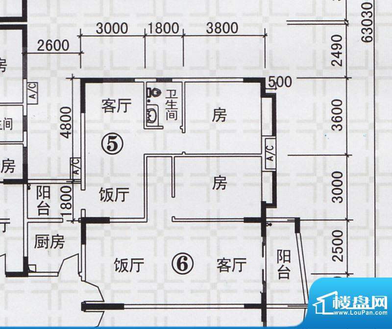 新都雅居A栋05-06户面积:126.25平米