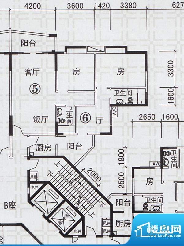 新都雅居B栋05-06户面积:121.15平米