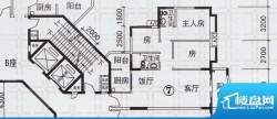 新都雅居B栋07户型 面积:99.28平米