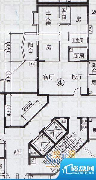 新都雅居3室2厅户型面积:0.00平米