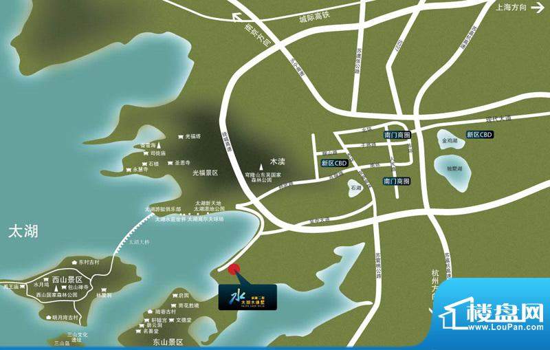 太湖水缘墅交通图